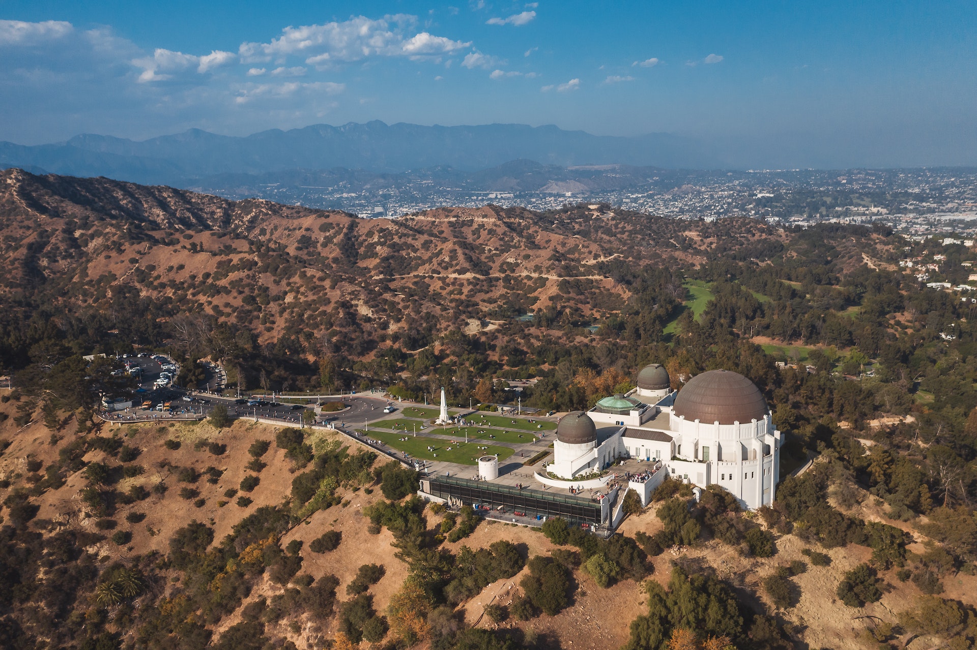 Air view of the Griffith Observatory