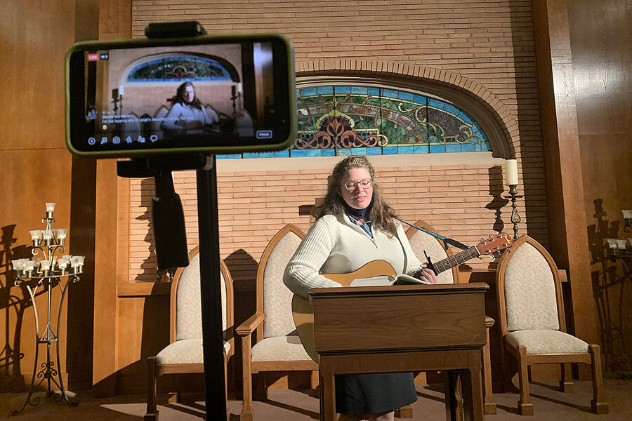 Church recording a video